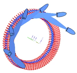 A 2-stage turbine with drilled nozzles