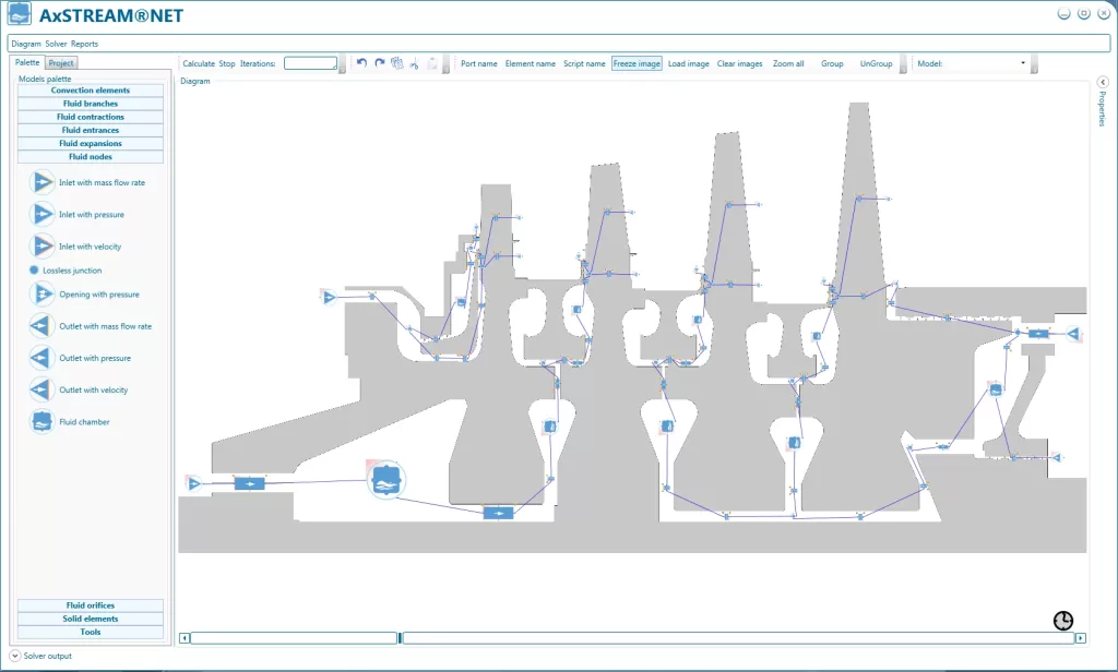 Turbine Cooling Scheme Designed in AxSTREAM NET