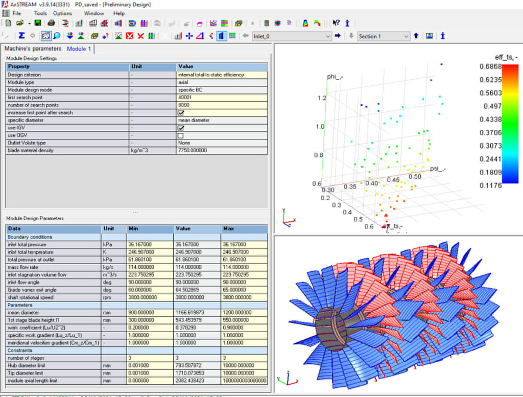 Axial Compressor Preliminary Design Generated in AxSTREAM