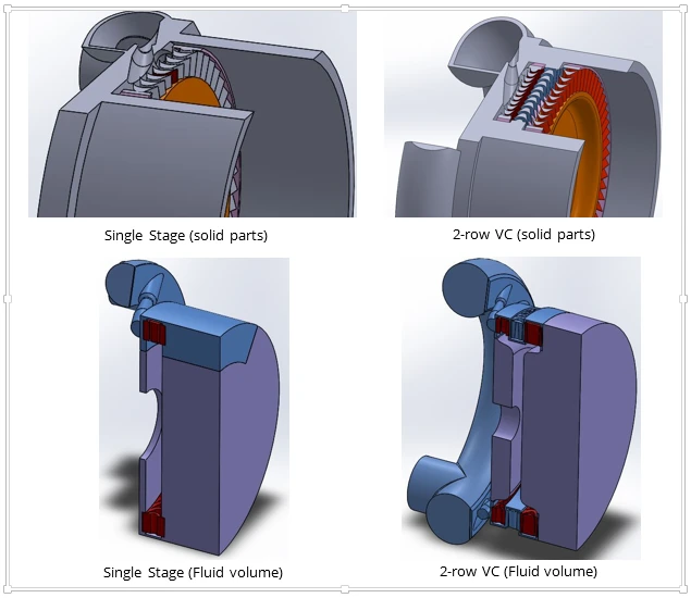 Examples of automatically generated supersonic turbines and fluid volumes