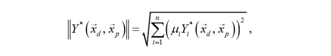Mathematical equation: Norm of Y* is the square root of the sum of the squares of μ times Y* for i from 1 to n.