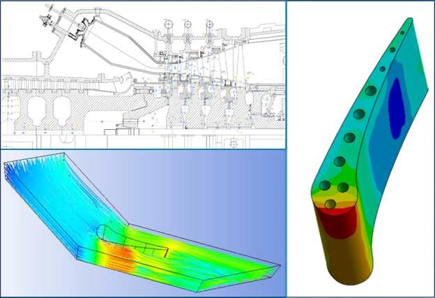 Coupled Aero, Thermal, & Structural Simulation of Cooled Turbine Blades