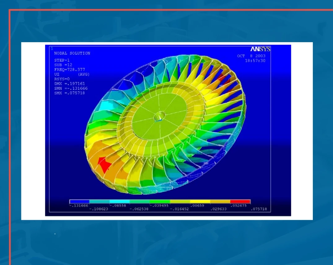 Vibration Analysis of Low Pressure Stages of Large Steam Turbines with ANSYS